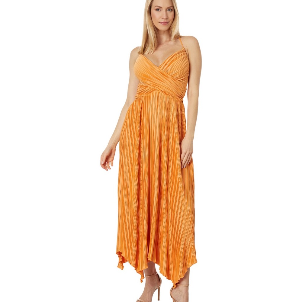 Elegant Orange Maxi Dress
